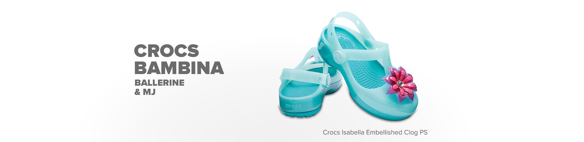 Crocs Isabella Glitter Flat GS Pool Ballerine Bambina Crocs Isabella Glitter Flat GS Pool Ballerine Bambina